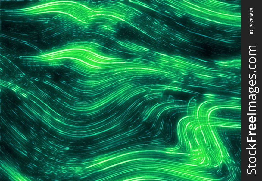 Green blurry waves and curved lines background. Green blurry waves and curved lines background