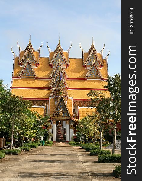 This is the clear path to enter to Beautiful architecture of Thai temple. This is the clear path to enter to Beautiful architecture of Thai temple