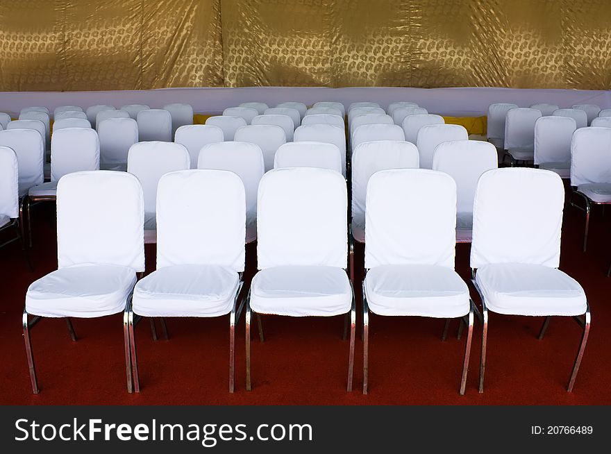 Row of chair in meeting room. Row of chair in meeting room