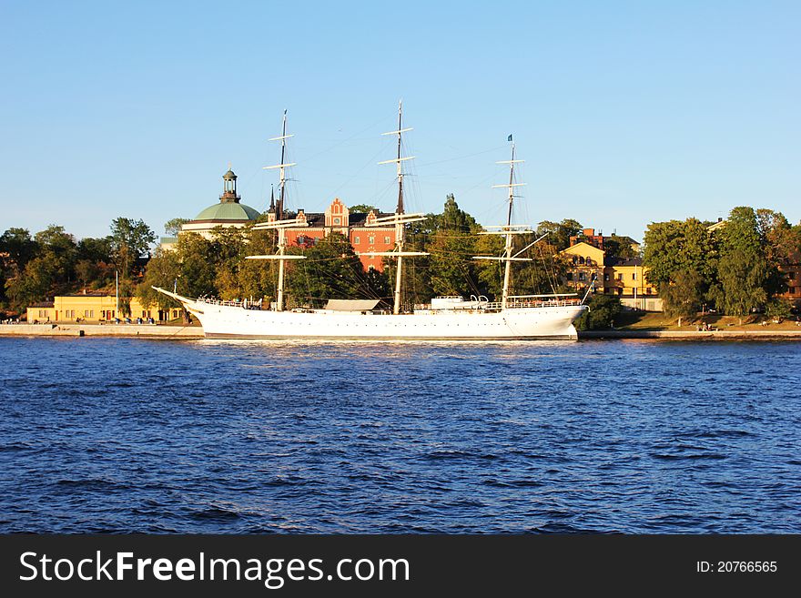 Panorama of Stockholm Harbor, Sweden