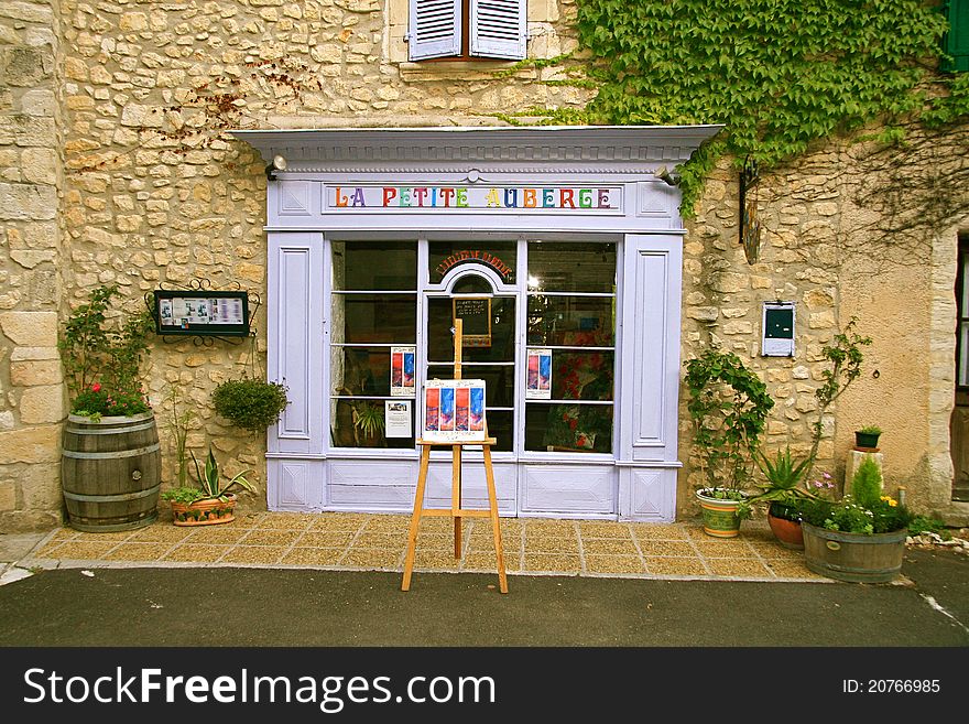 Little arts gallery in a village in Provence. Little arts gallery in a village in Provence