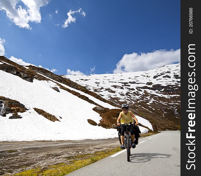 Mountain biker in Norway