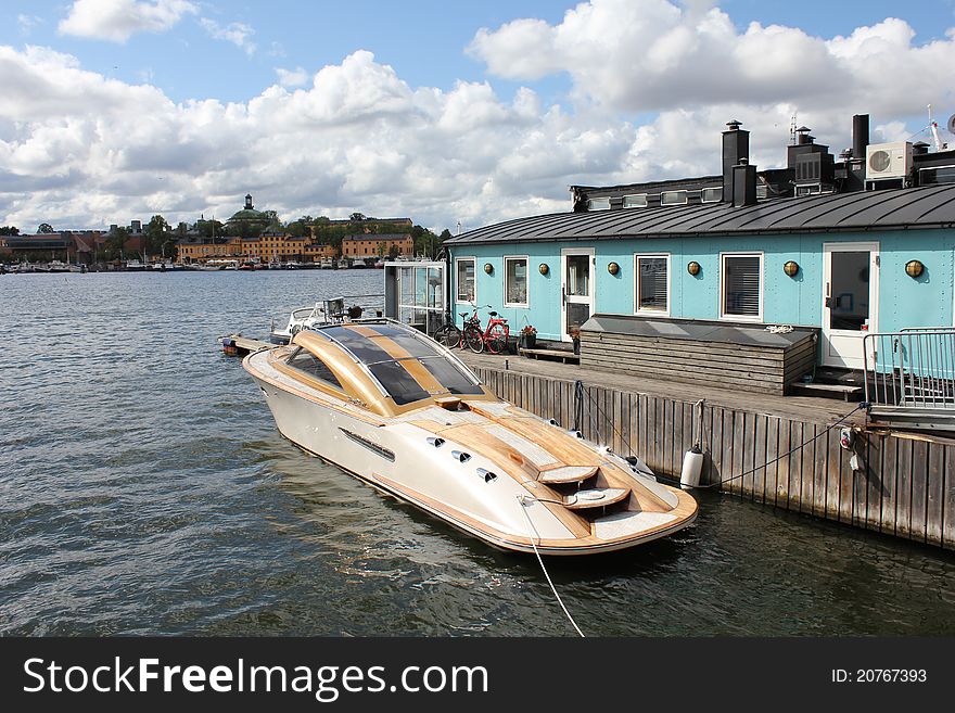 Fast Boat at Stockholm Harbor, Sweden