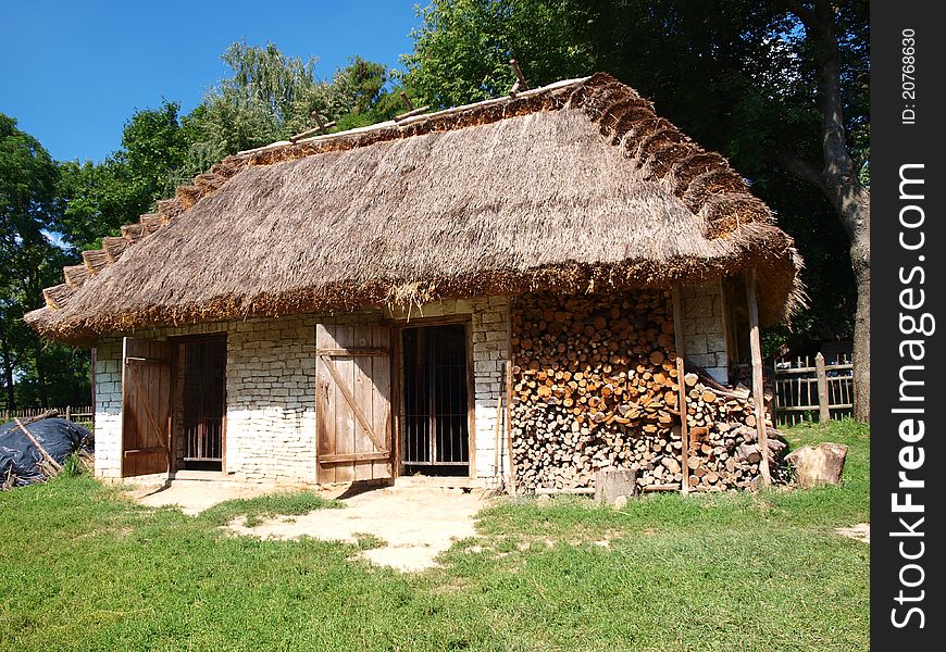 Old wooden hen-house from Zukow, Lublin, Poland