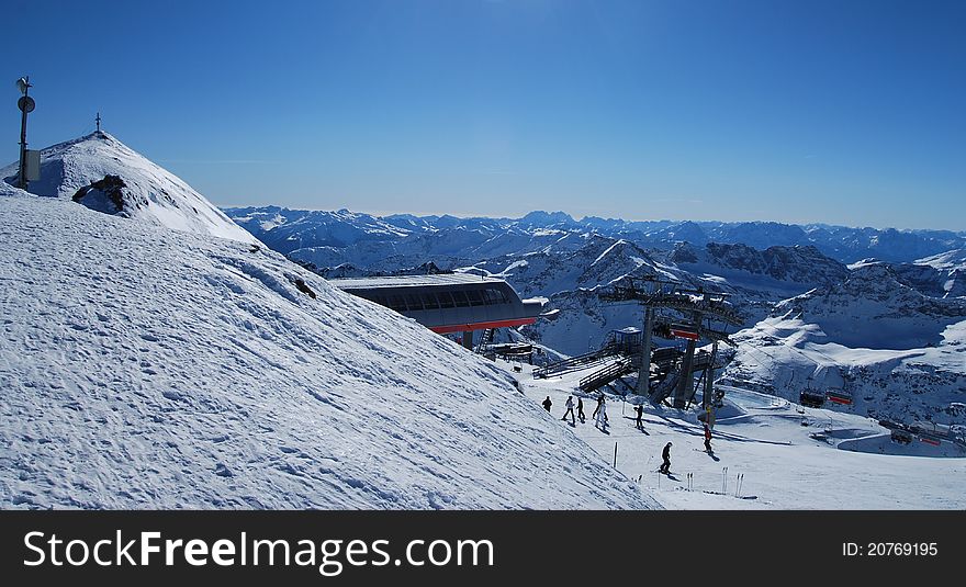 Highest point in Flattach Ski Resort Austria