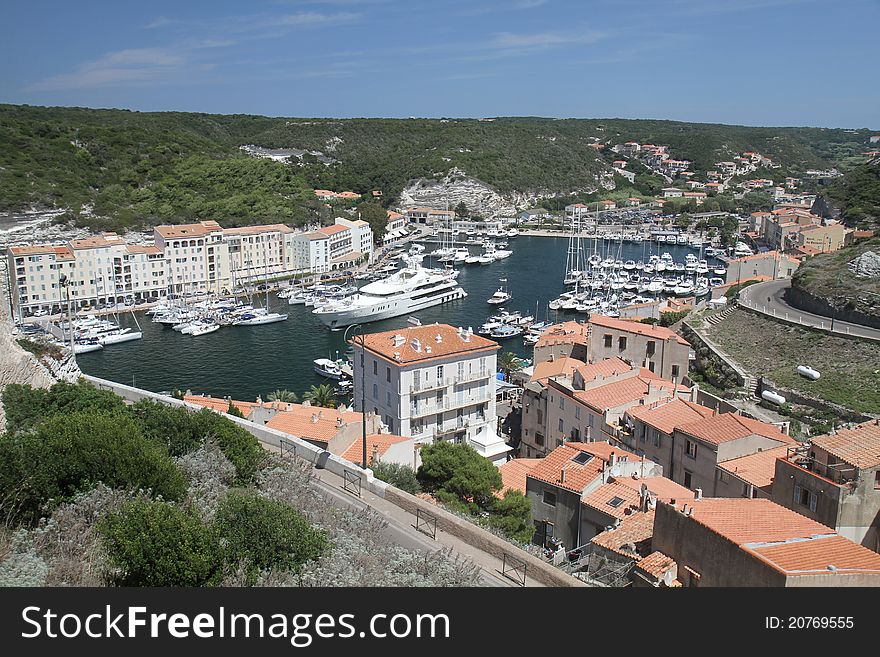 Old town Bonifacio in Corsica island