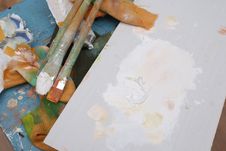 Artist S Stained Palette Royalty Free Stock Image Artist S Stained Palette Royalty Free Stock Image