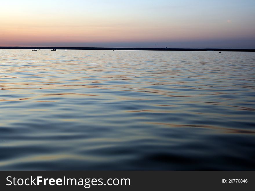 Sunset on a summer evening in the Baltic Sea. Sunset on a summer evening in the Baltic Sea