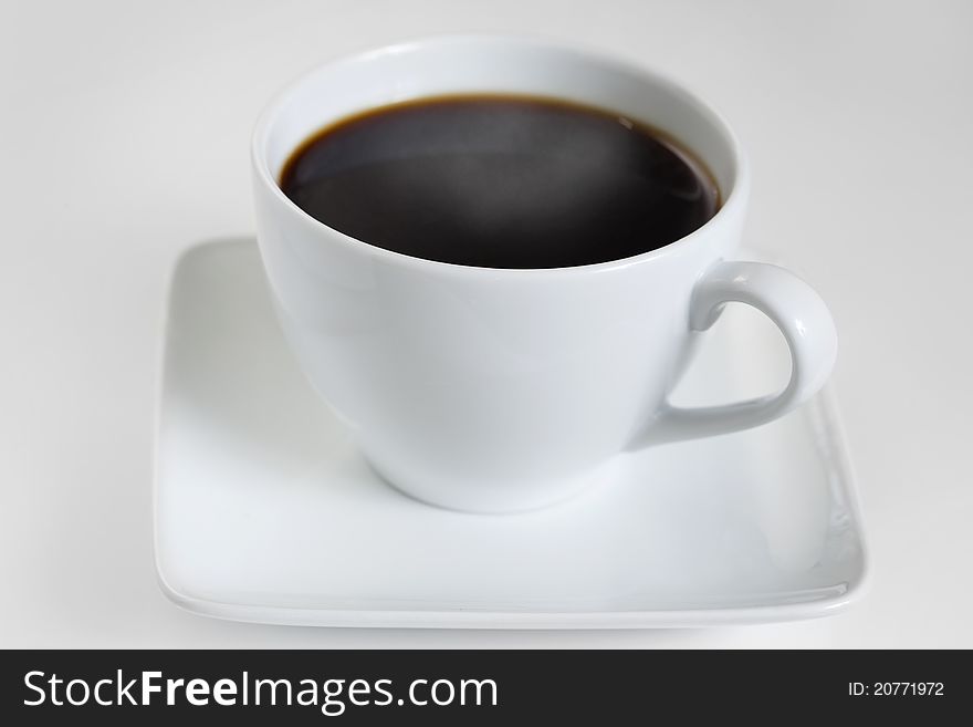 Cup of hot black coffee. Cup of hot black coffee