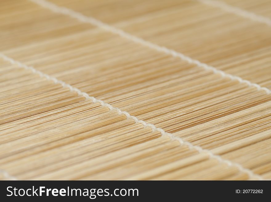 Close up bamboo mat tied with strings. Close up bamboo mat tied with strings