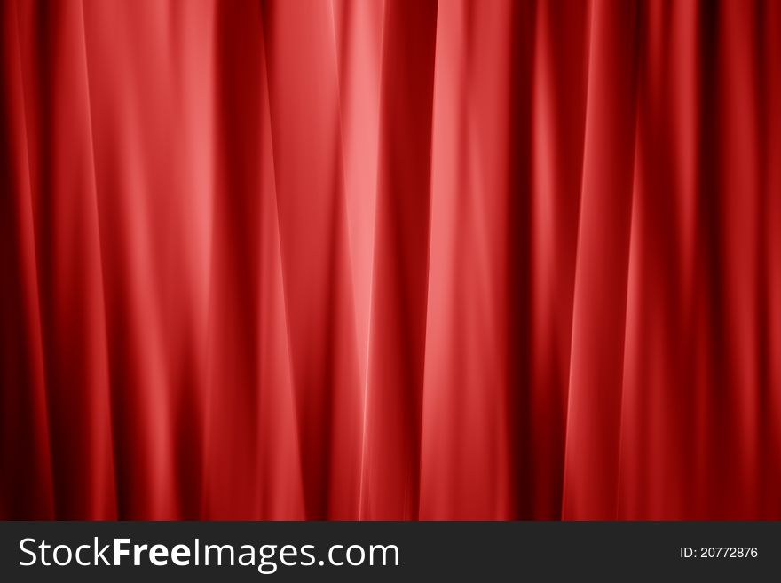 Smooth Layered Red Curtain