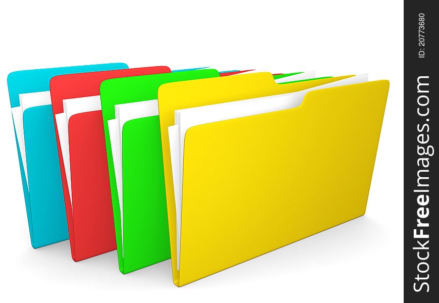 3d Colorfull Folders