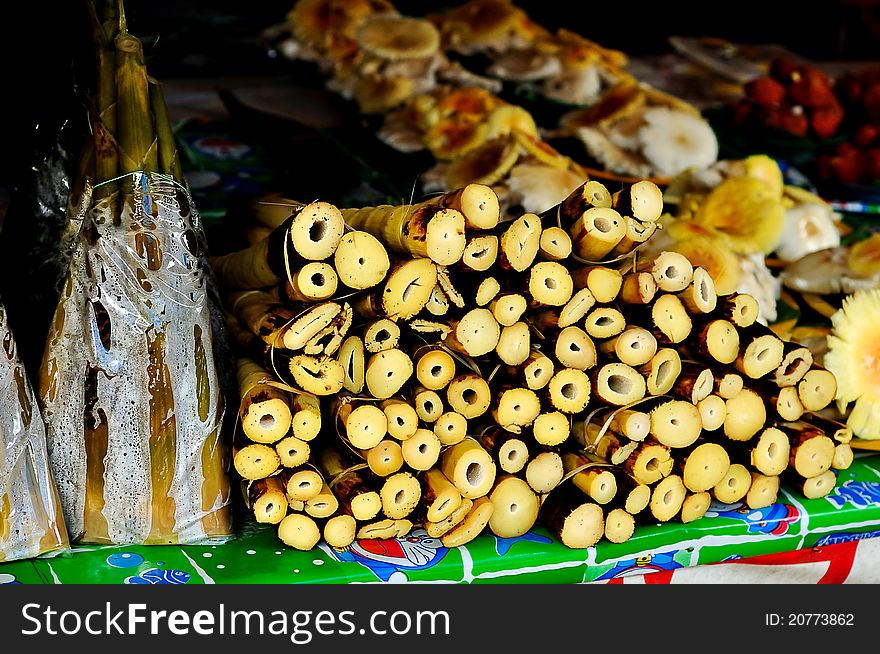 A bamboo shoot at fresh market