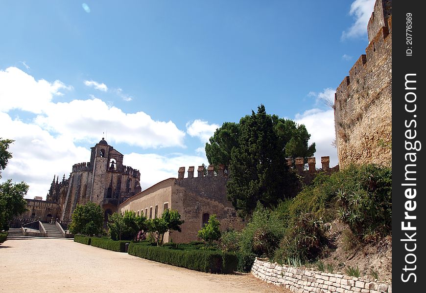 Tomar-Convento de Cristo,castle of Knights Templar. Tomar-Convento de Cristo,castle of Knights Templar