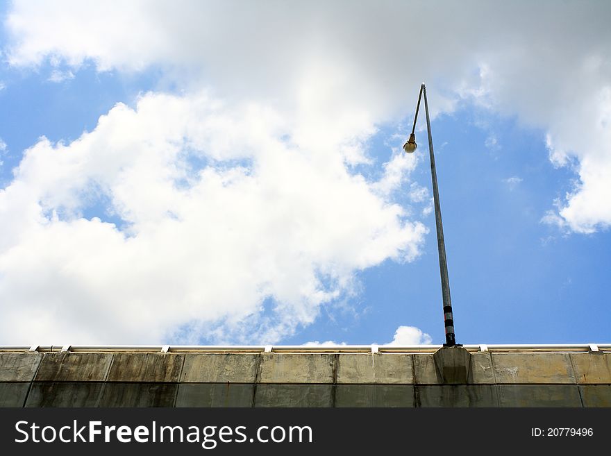 Light poles on the highway. Light poles on the highway.