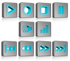 Metal 3d Cubes Buttons Royalty Free Stock Photography Metal 3d Cubes Buttons Royalty Free Stock Photography