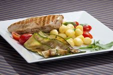 Grilled Chicken Breast W Grilled Aubergine Royalty Free Stock Photo Grilled Chicken Breast W Grilled Aubergine Royalty Free Stock Photo