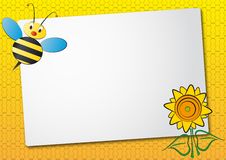 Bee And Sunflower Sheet Stock Photo Bee And Sunflower Sheet Stock Photo