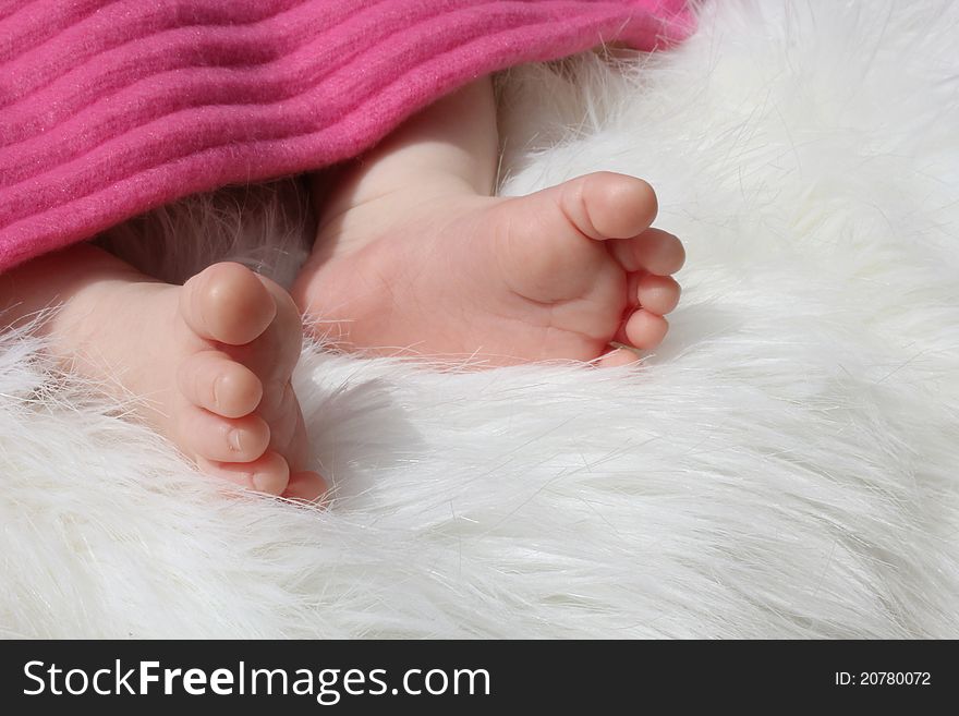 Newborn baby feet