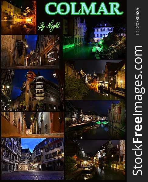 Several photographies of the city of Colmar, in France, by night.
Some of the monuments of Colmar are very old, like The Pfister House, built in 1537.
One of the most visited sites in the city is The little Venice, called so because the houses are close to the water of the canal which passes there. Several photographies of the city of Colmar, in France, by night.
Some of the monuments of Colmar are very old, like The Pfister House, built in 1537.
One of the most visited sites in the city is The little Venice, called so because the houses are close to the water of the canal which passes there.