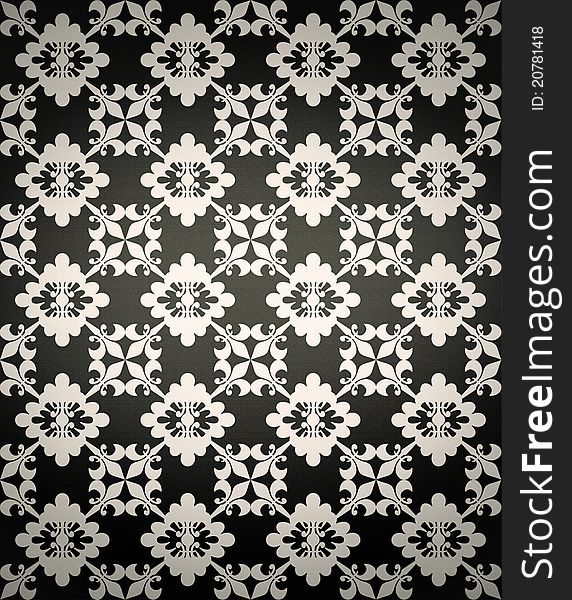 Seamless floral wallpaper with dark edges. Seamless floral wallpaper with dark edges