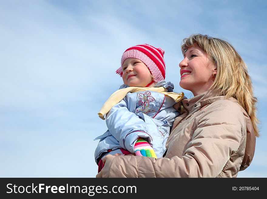 Happy mother and child