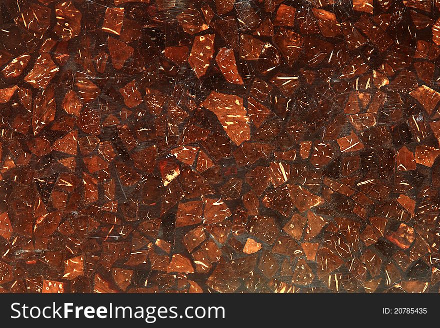 Close up of coconut shell texture