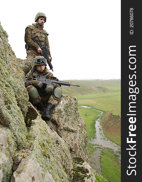 Two Soldiers On The Cliff