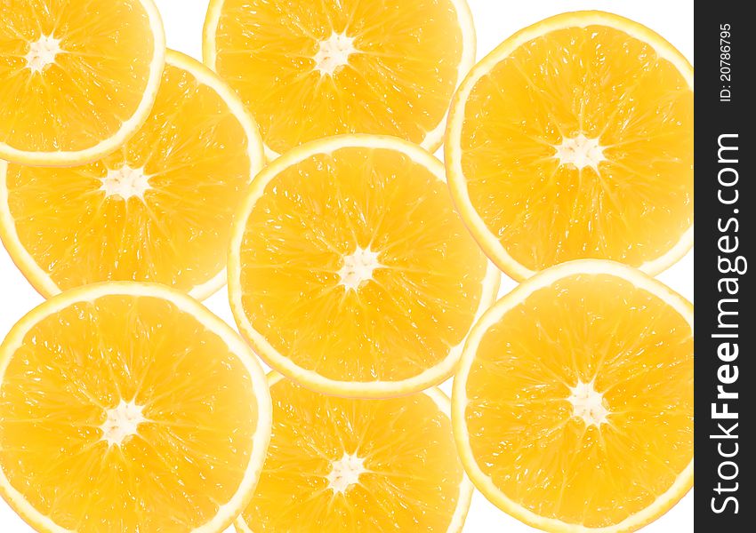 Juicy Oranges isolated on White Background. Juicy Oranges isolated on White Background