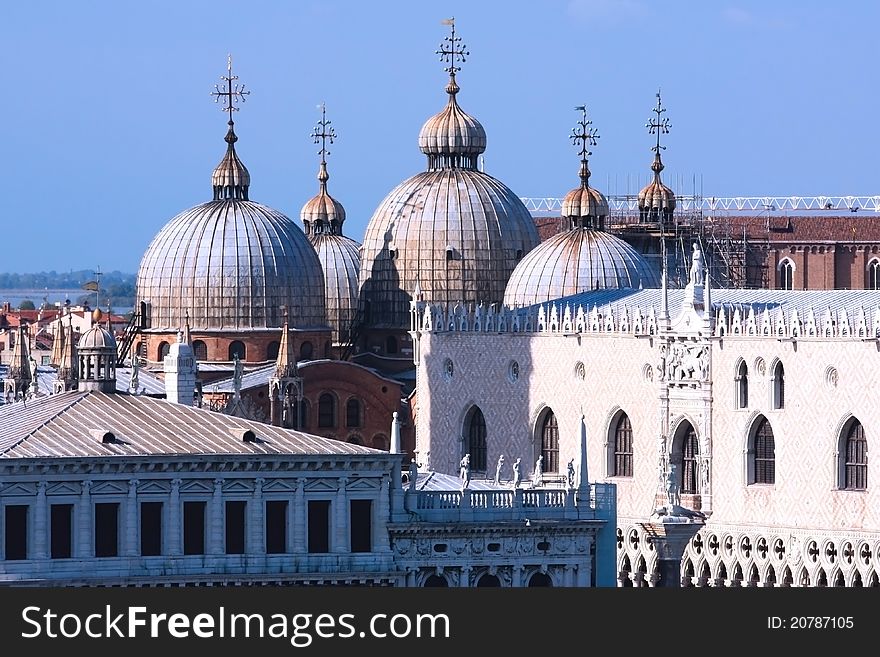 Domes Of The Cathedral Of San Marco