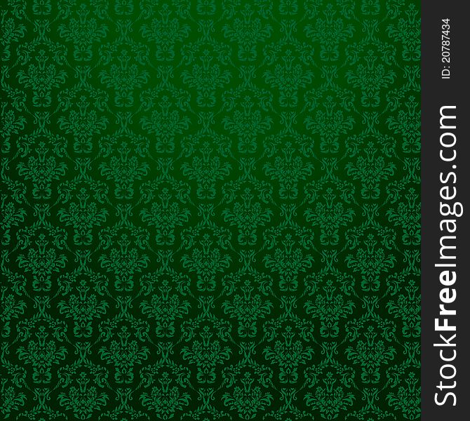 Flower seamless floral background green