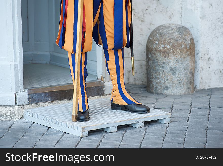 Swiss guard in vatican rome