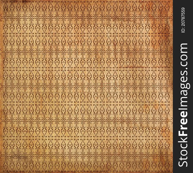Abstract vintage background made from repeated lines and shapes