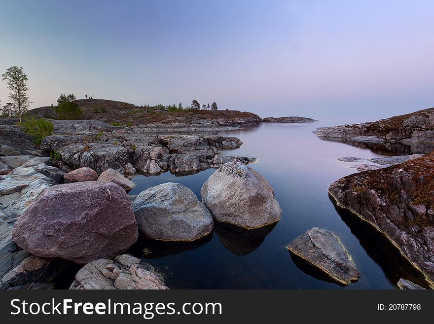 Evening on Ladoga lake, Russia. Evening on Ladoga lake, Russia