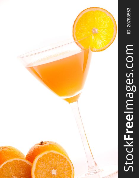 One cocktail of orange juice