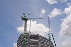 Two Tower Cranes Royalty Free Stock Images Two Tower Cranes Royalty Free Stock Images