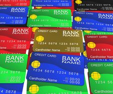 A Layer Of Colored Credit Cards Royalty Free Stock Photo A Layer Of Colored Credit Cards Royalty Free Stock Photo