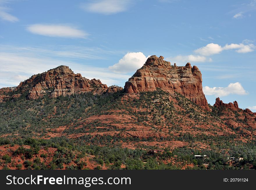 Mountains of Sedona with red rocks in Arizona