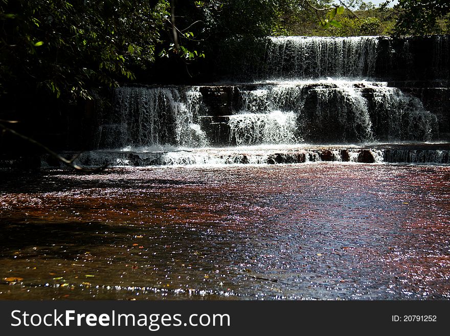 Jasper waterfall in la gran sabana venezuela
