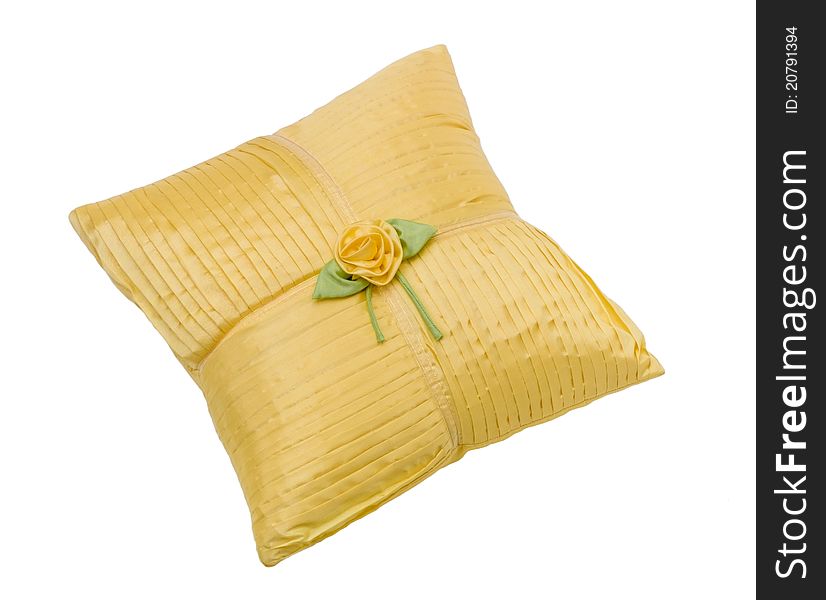 Elegance and soft of the pillow nice design with strips and fabric rose. Elegance and soft of the pillow nice design with strips and fabric rose