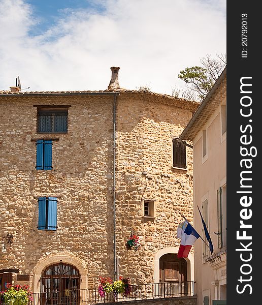 Beaume-de- Venise village in the south of France in Provence. Beaume-de- Venise village in the south of France in Provence