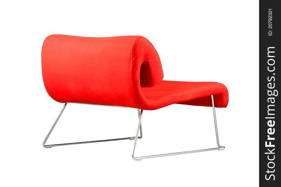 Modern red armchair