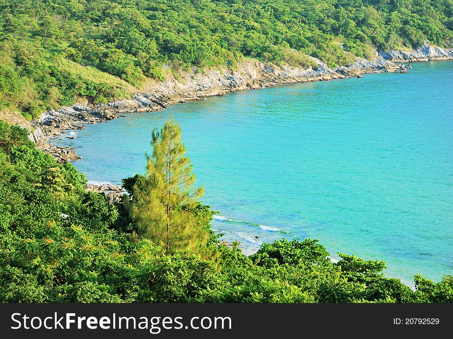 The bay with sea at island in thailand