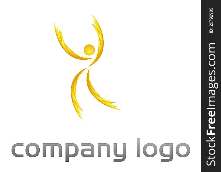 People  vector logo - fire shape