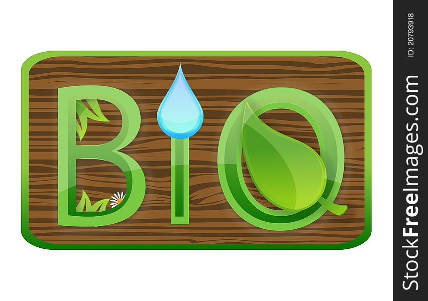 Glass Nature Bio Symbol Green Color