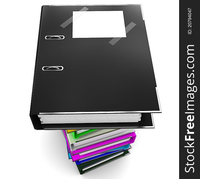 Black office folder for papers - a symbol of black accounting