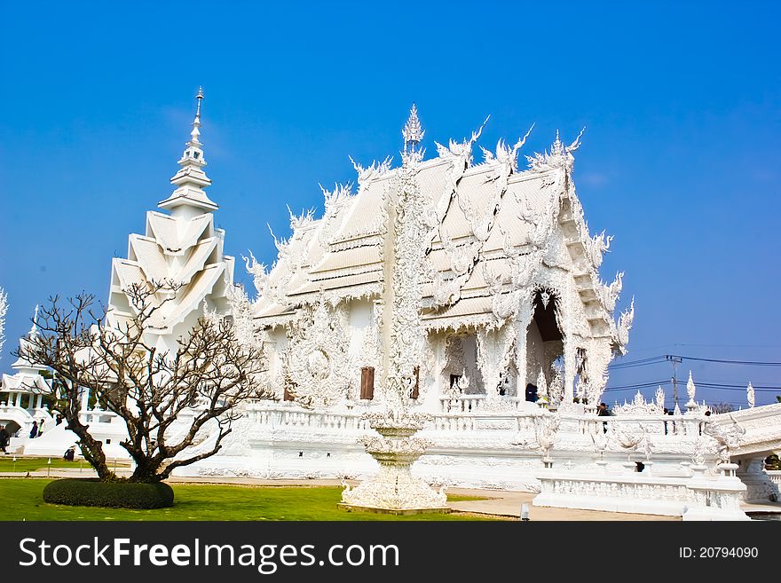 White temple is in the north of Thailand.