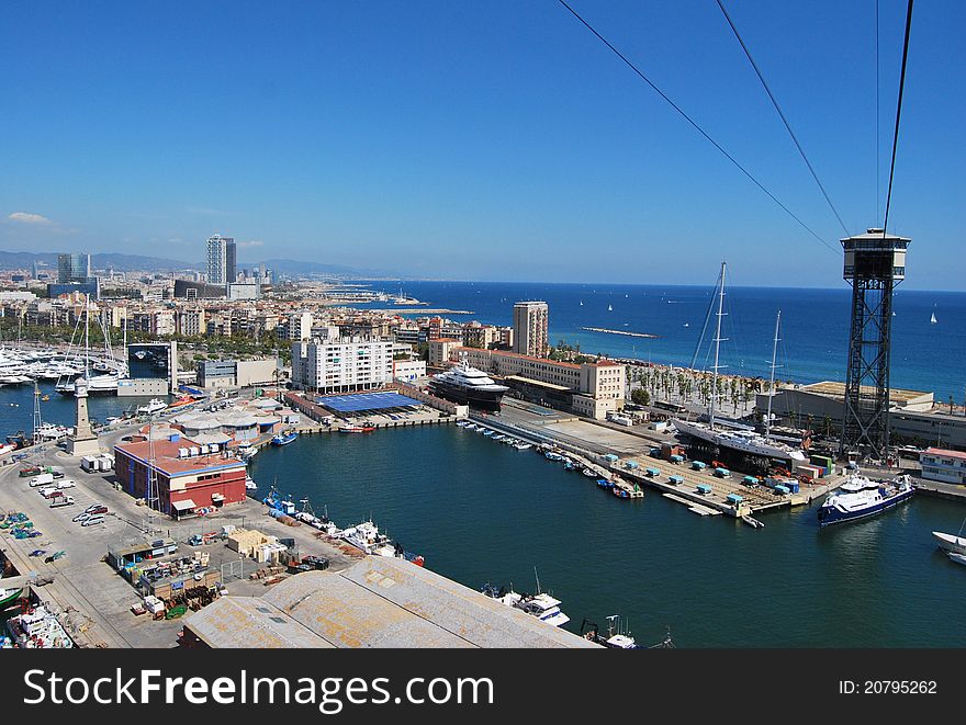 An image of big city near sea. An image of big city near sea.