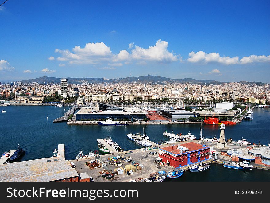 An image of big city near sea. An image of big city near sea.