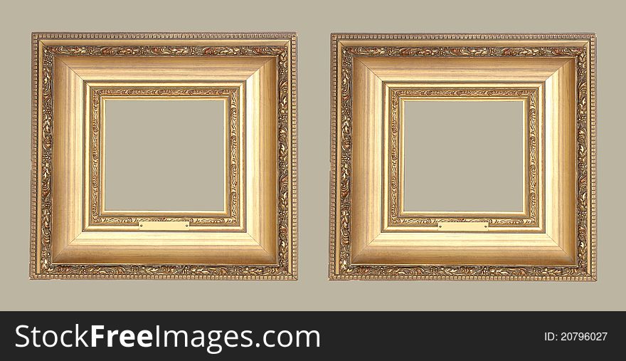 Two ancient gold frame